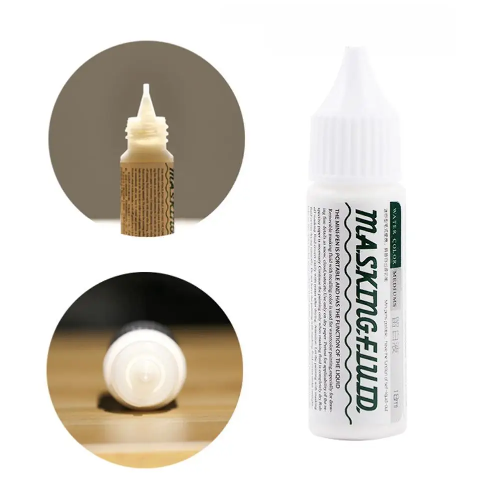 Watercolor masking liquid 1Pcs Art Masking Fluid 18ml/75ml Stay White Pigment Cover Liquid