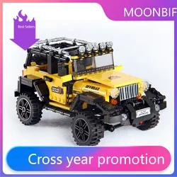 Ensemble d'aventure tout terrain, blocs de construction, voiture, briques, jouets pour enfants, cadeaux éducatifs, modèle 