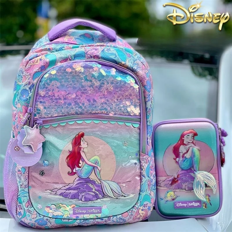 

Оригинальная школьная сумка Disney Australia Smiggle в виде русалки, Детские канцелярские принадлежности, школьная Ручка, рюкзак для обеда, набор, детский подарок