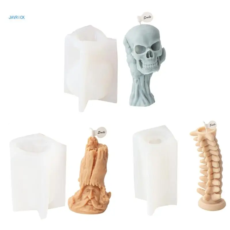 

Halloween Skull Silicone Molds Epoxy Resin Mold Candle Mold for Making Crafts