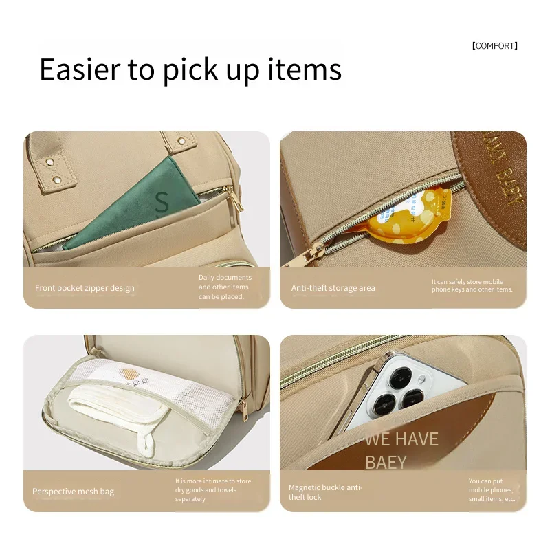 Large Capacity Fashion Mommy Bag Maternity Nappy Diaper Bags Travel Backpack Nursing Bag for Baby Care Women's Bag