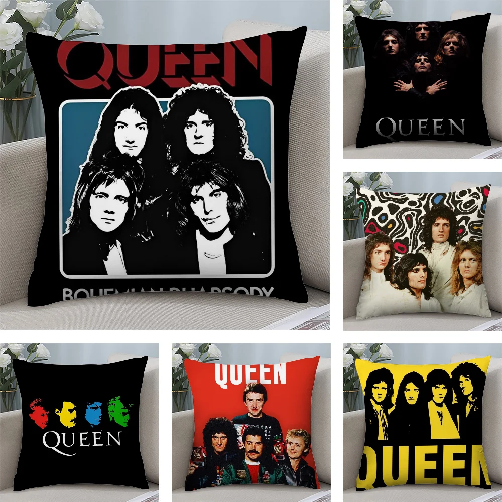 S03c3c313d51943a8bee511e6df0af188g.jpg Rock Queen BandS Pillow Case Short Plush Sofa Decorative Gift Home Double-sided Printing Cushion - Image 1