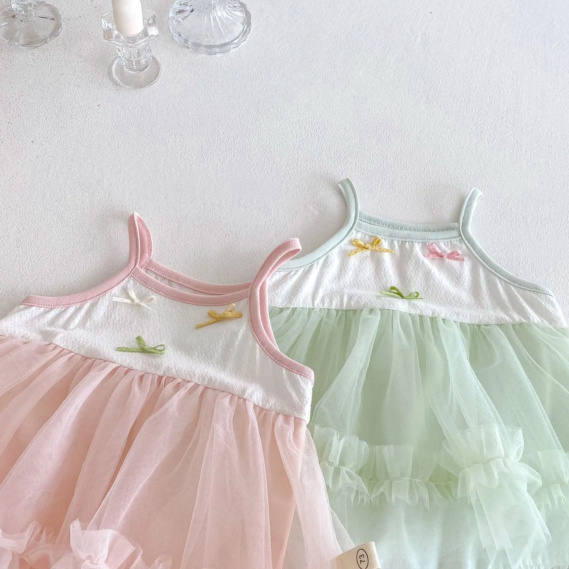 Cotton Baby Girl Bodysuit for Summer