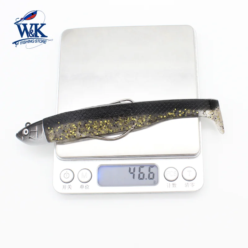 Texas Black Minnow M07 for Walleye Bass Fishing with 7cm Soft Lure 6.5g  Weedless Head Super Soft Shad Lure 1/0 Worm Hook