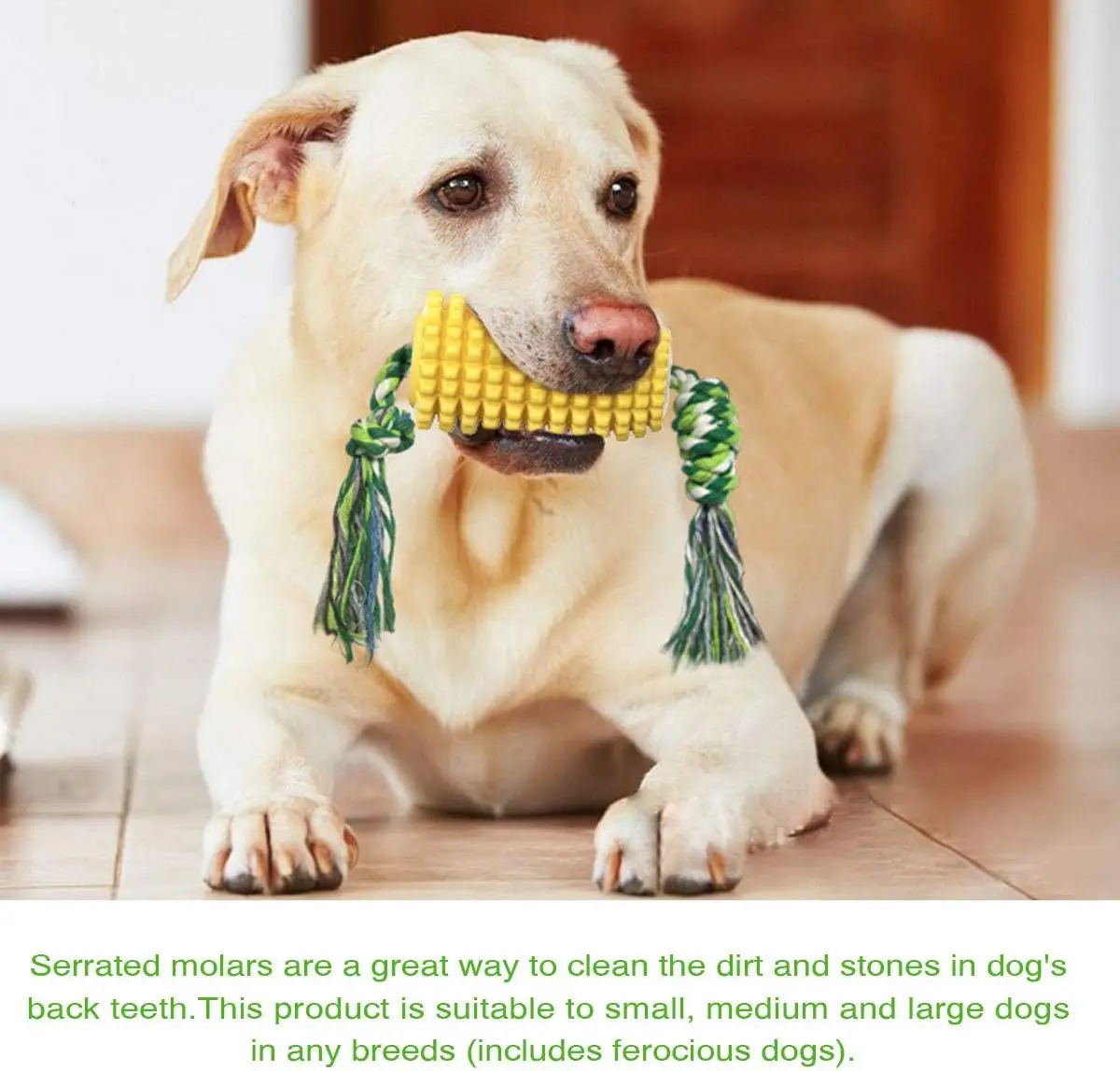 Dog Chew Toys, Puppy Toothbrush Clean Teeth Interactive Corn Toys, Dog Toys Aggressive Chewers Meduium Large Breed 4