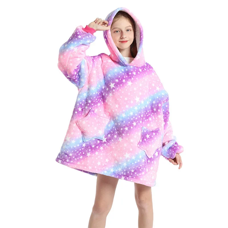 Children Flannel Pajamas Autumn and Winter Pajamas for Girl Warm Kids Sleepwear Robe Boy Sleepwear Family Matching Homewear1-12Y