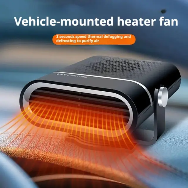 Chauffage de voiture portable 12V 120W, chauffage rapide automatique, ventilateurs, climatisation, hiver, dégivrage de pare-brise 1
