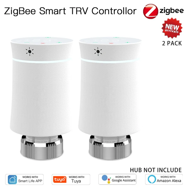 MoesHouse ZigBee Thermostat Tuya Radiator Actuator Valve Smart Programmable TRV Temperature Controller Alexa Voice Control New option 2