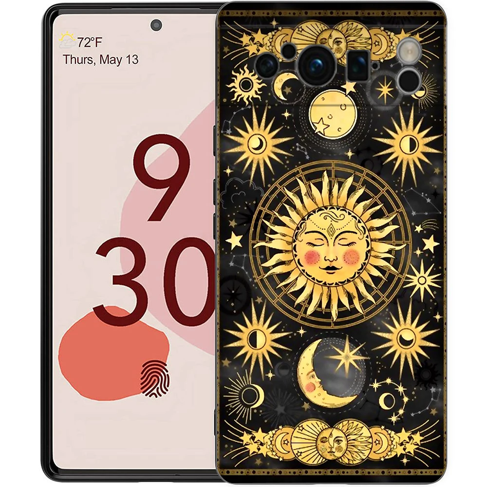 Sun Moon Stars Shockproof TPU Phone Case Cover - Soft Protective Shell s Coque