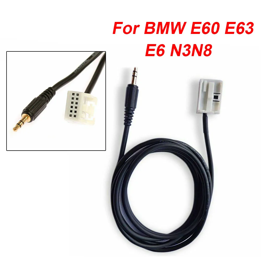

For BMW E60 E63 E6 N3N8 1x Car Auxiliary Cable Audio Adapter 3.5MM Jack Interface Made Of High Quality Material Durable Cable