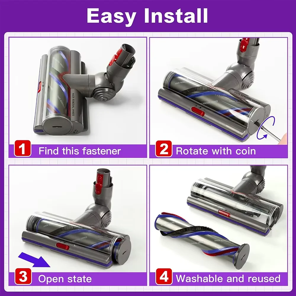 Vacuum cleaner brush head for DysonV8 V7 V11 V15 V10