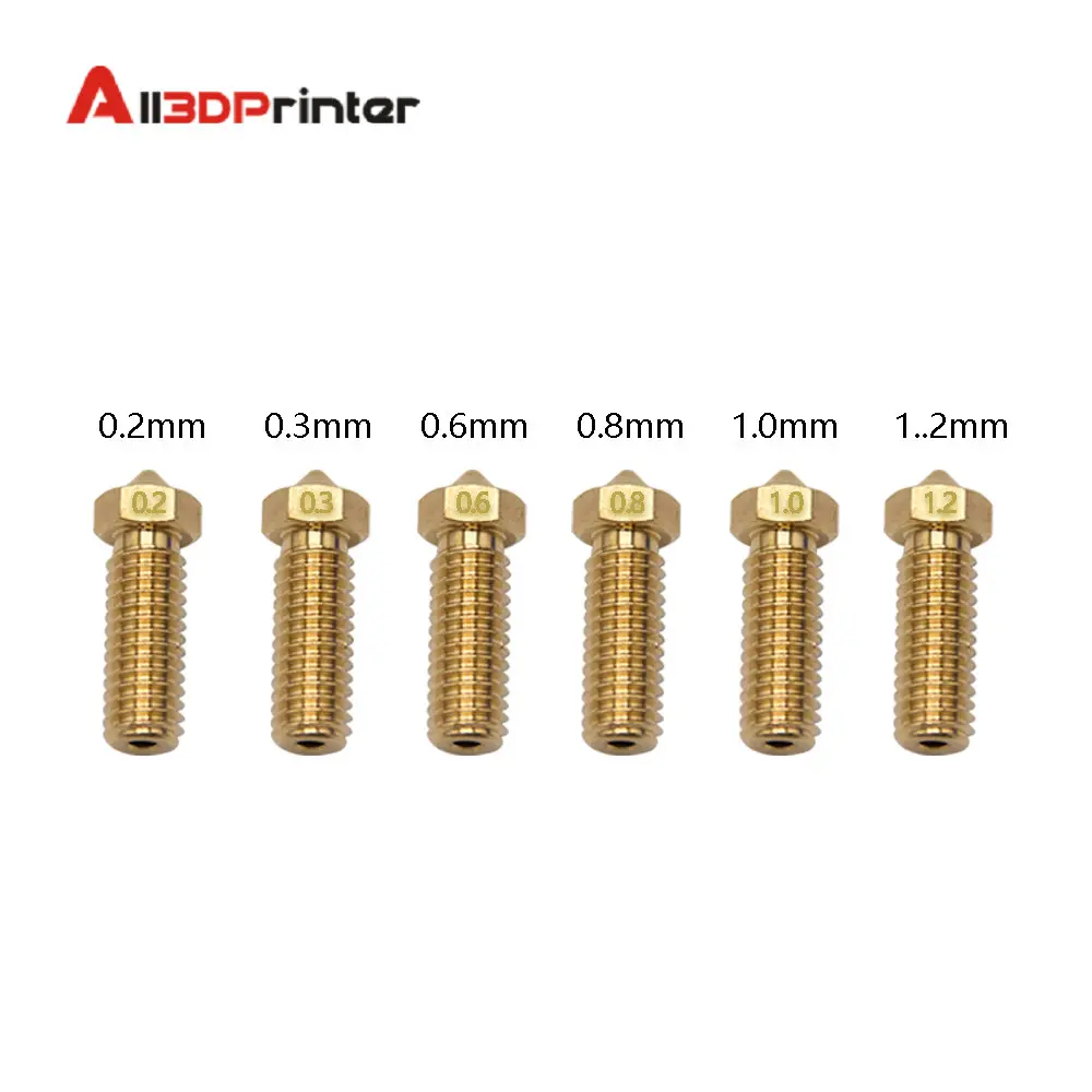 Artilharia-sidewinder x1 x2 Genius Volcano Brass Nozzle Impressora 3d Bico de Aço Inoxidável 0.2 mm 0.3 mm 0.4 mm 0.5 mm 0.6 mm 0.8 mm 1.0 mm - Imagem 2