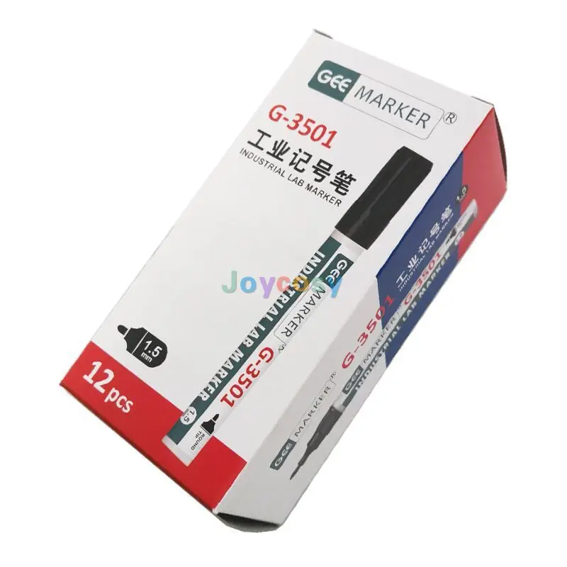6개/몫 Geemarker G-3501 알코올 실험실 마커 - 속건성, 방수 산업용 마..