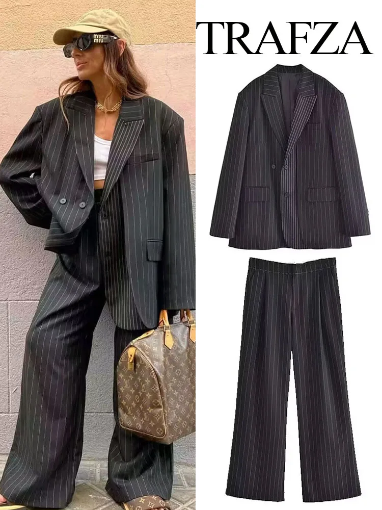 

Элегантный Блейзер, верхняя одежда, куртки для женщин, полосатый Блейзер, наряды, куртка 2023, Женская Осенняя куртка оверсайз, костюм для офисных женщин