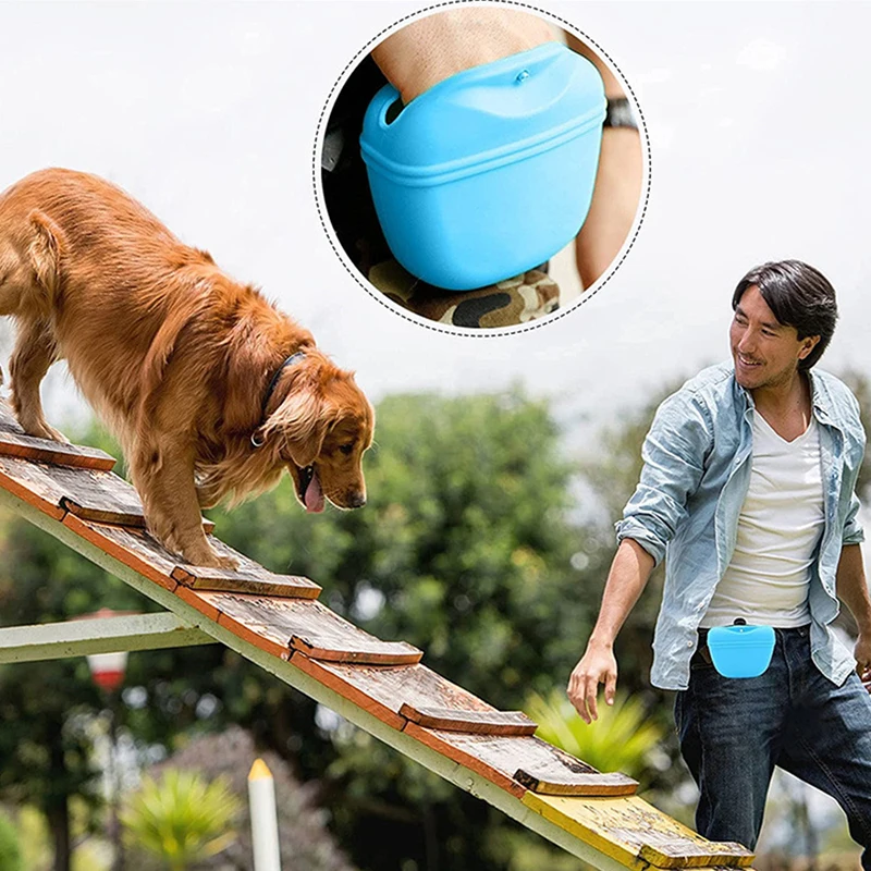 Portable Training Dogs Bag Pet Snack Waist Cat Snack Bait Obedience Outdoor Silicone Feed Storage Pocket Pets Supplies