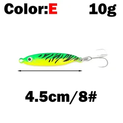 Premium Metal Spinnerbait Fishing Lure - Versatile Jigging Spoon (E - 10g)