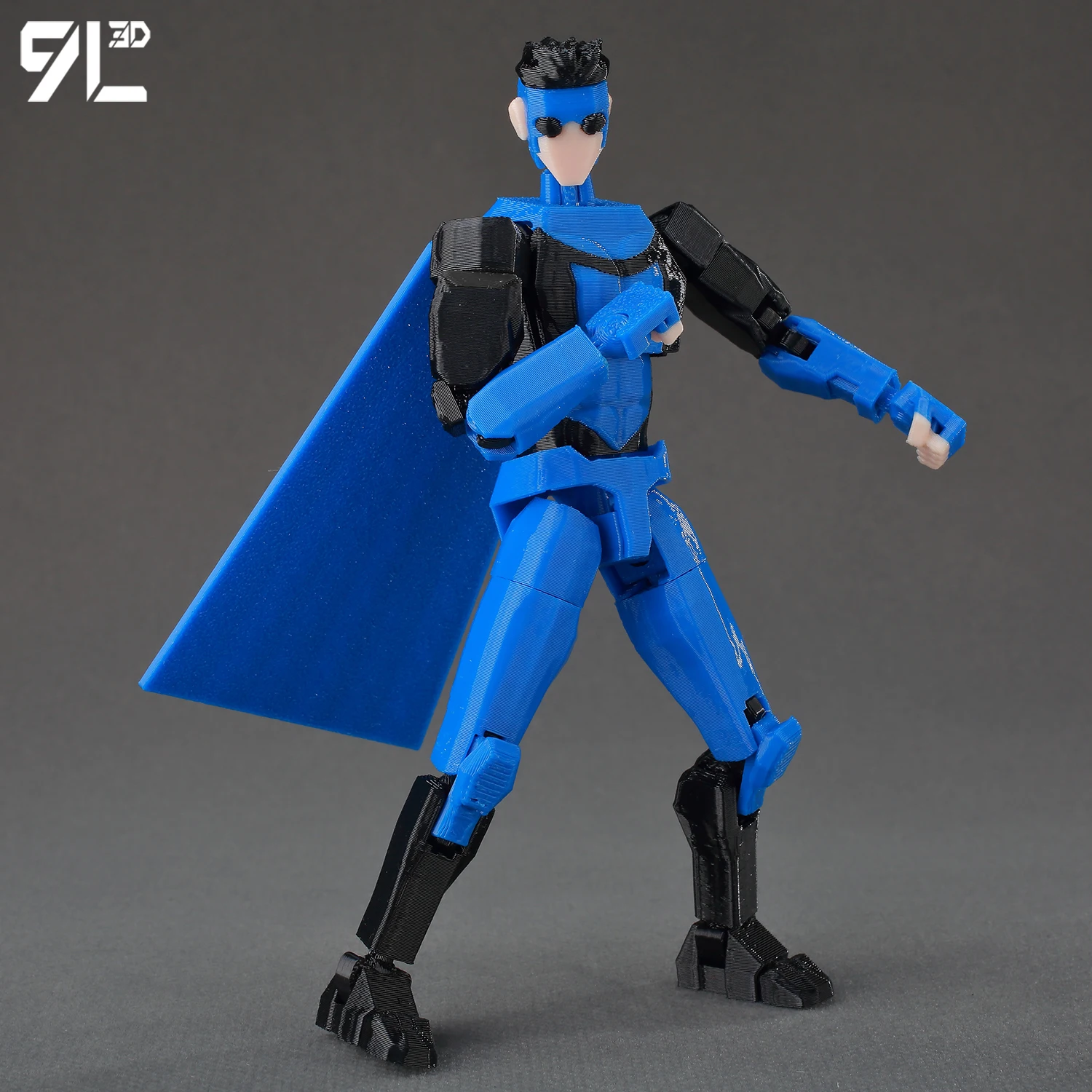 9L3D Titan 13 Mark Black Blue Suit 14cm Height Dummy13 Anime