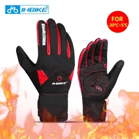 INBIKE Touch Screen Cycling Gloves Winter Thermal Warm Windproof Full Finger Waterproof Bicycle Road Bike Gloves For Men Women 1