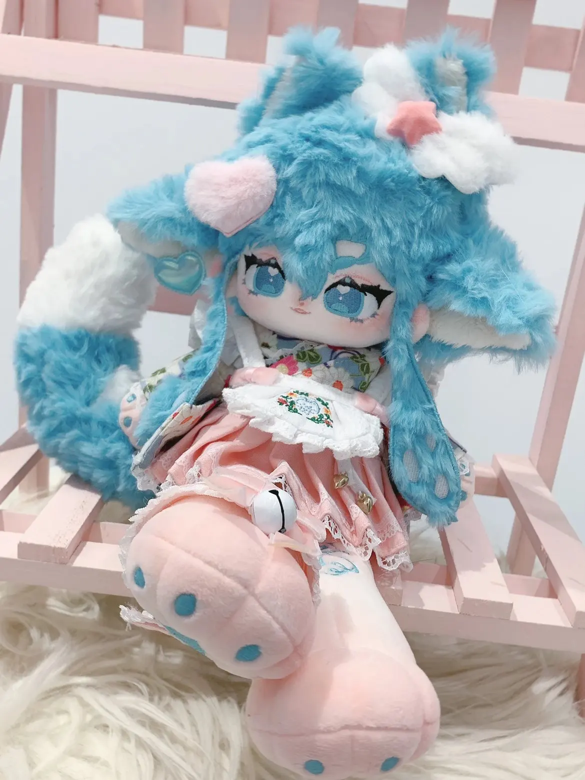 かわいい キャラクター ぬいぐるみ 子供のための漫画のキャラクターのぬいぐるみ,青い髪のおもちゃ,shui