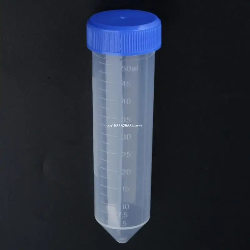 25Pcs 50ml Graduated Plastic Centrifuge Tubes with Screw Caps and Tubes Rack