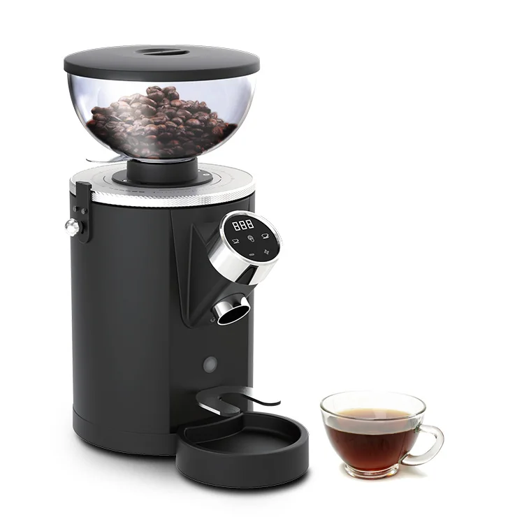 

SHARDOR Straight Down Powder Quantitative Coffee Grinder Thickness Adjustable LED Display Quiet Espresso Grinder