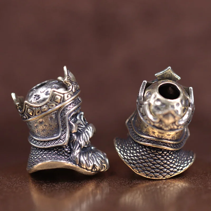 Dual Color Crown Skull King Head Sculpture Brass Knife Bead EDC Outdoor DIY Paracord Lanyard Pendant Woven Bracelet Accessories paracord accessories,paracord bracelet accessories,paracord lanyard pendants