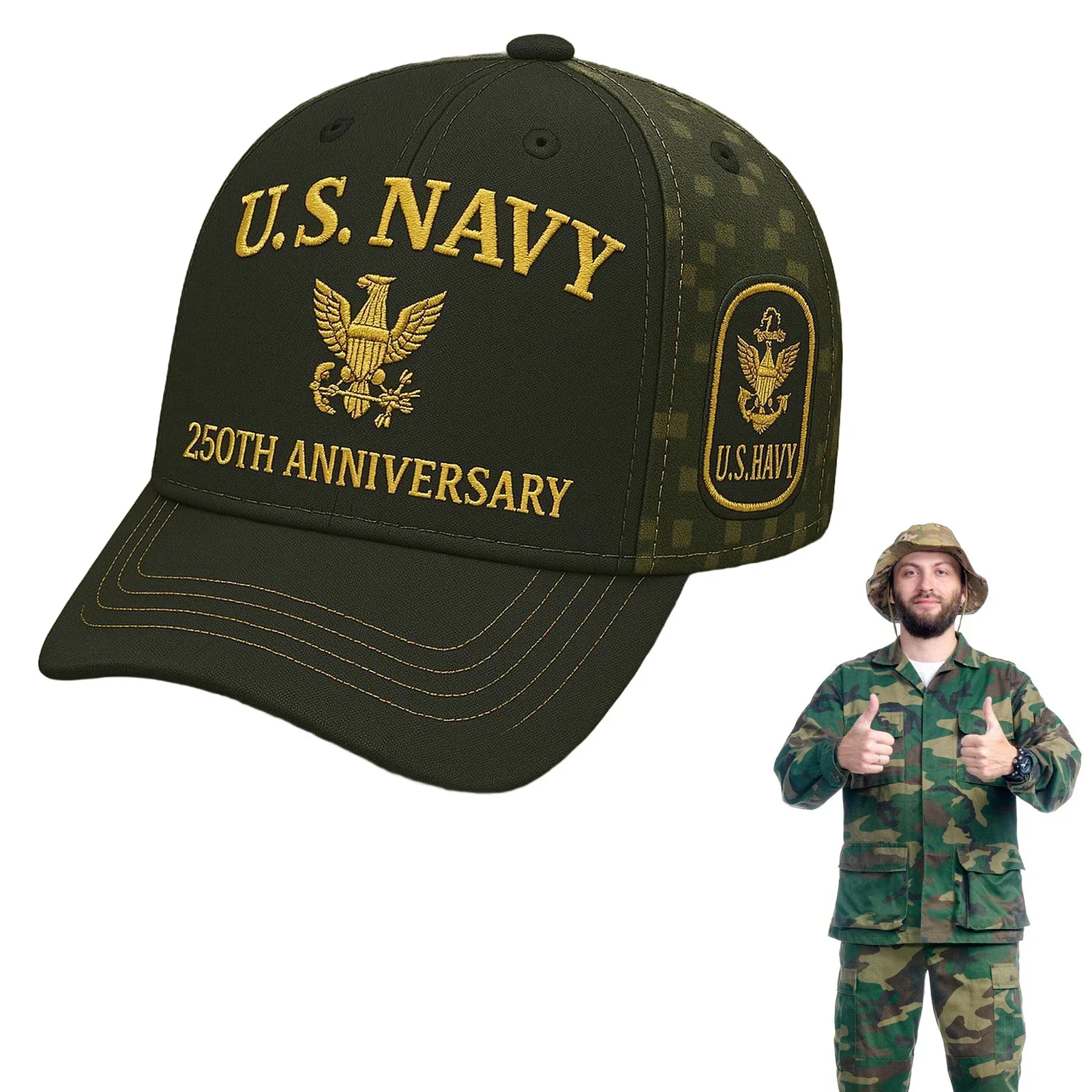 USA Marine Corps Anniversary Cap Embroidery Camping Fishing