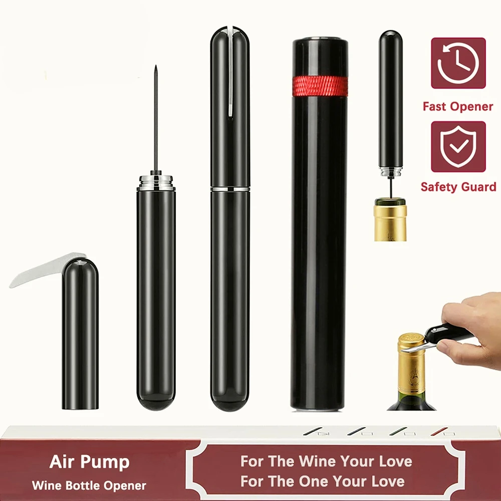 Air Pump Wine Bottle Opener Safety Portable Wine Corkscrew Stainless