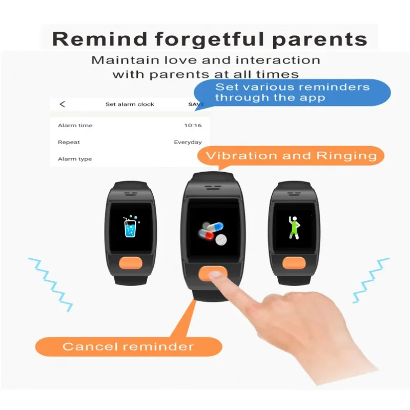 노인용 4G 스마트 안전 시계 ? IP67 GPS 건강 모니터링 및 SOS 낙상 감지 기능 탑재