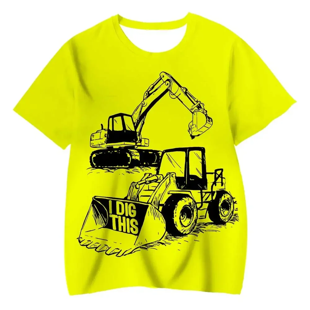 

Kawaii 3d Print Car Tractor Kids T Shirt Summer Fashion Cartoon Casual T-shirt Boy Girl Unisex Children's Clothing Tshirt Tops