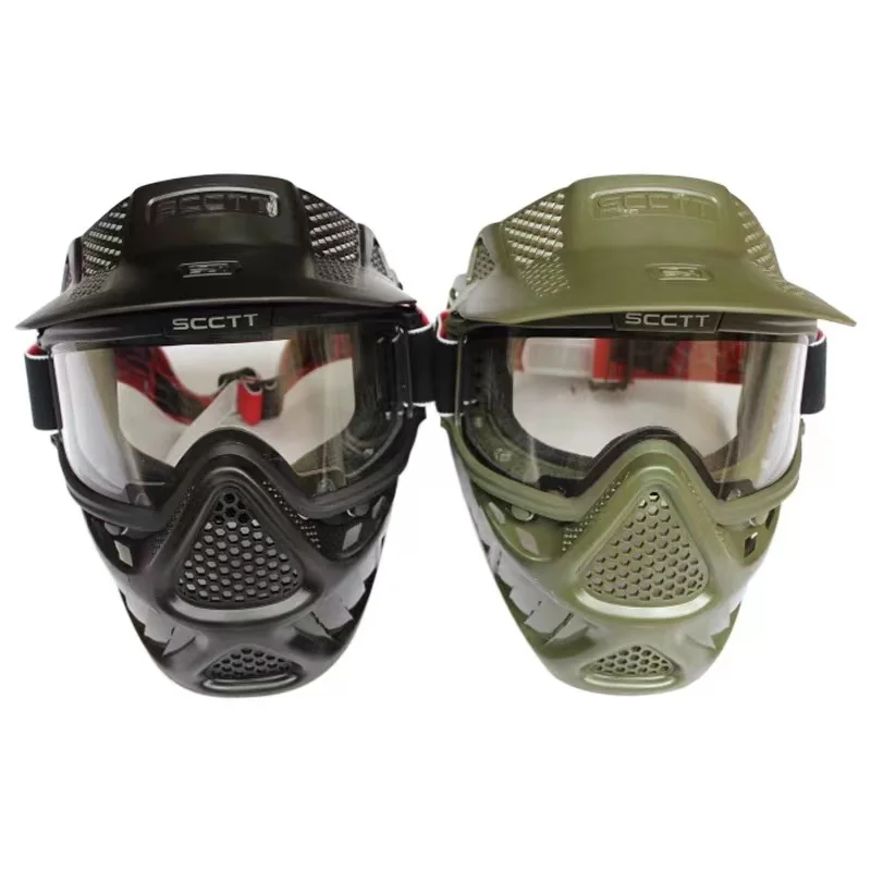 

High Strength Mask Whole wrapMask with Double Lens Goggle Outdoor Protective Mask