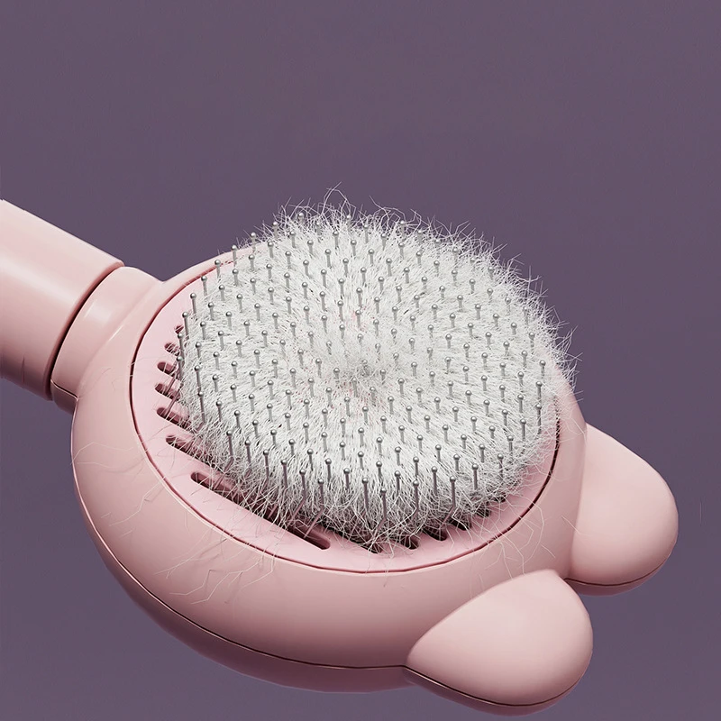 Pet Cat Comb Self Cleaning Cat Hair Remover Brush For Dogs Cats Massage Brush Grooming Tool Pet Supplies Cat Accessories - Image 5