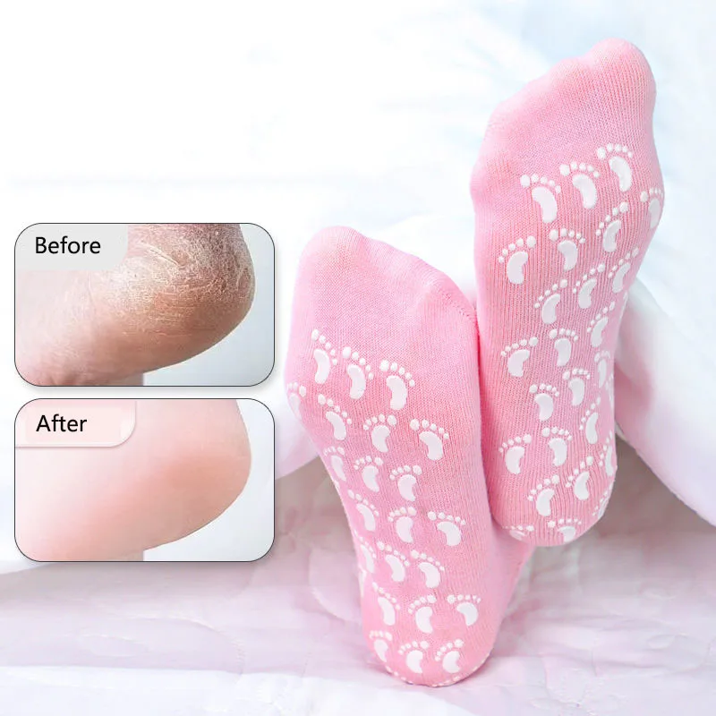 1pairSpaSiliconeSocksMoisturizingGelSocksExfoliatingand