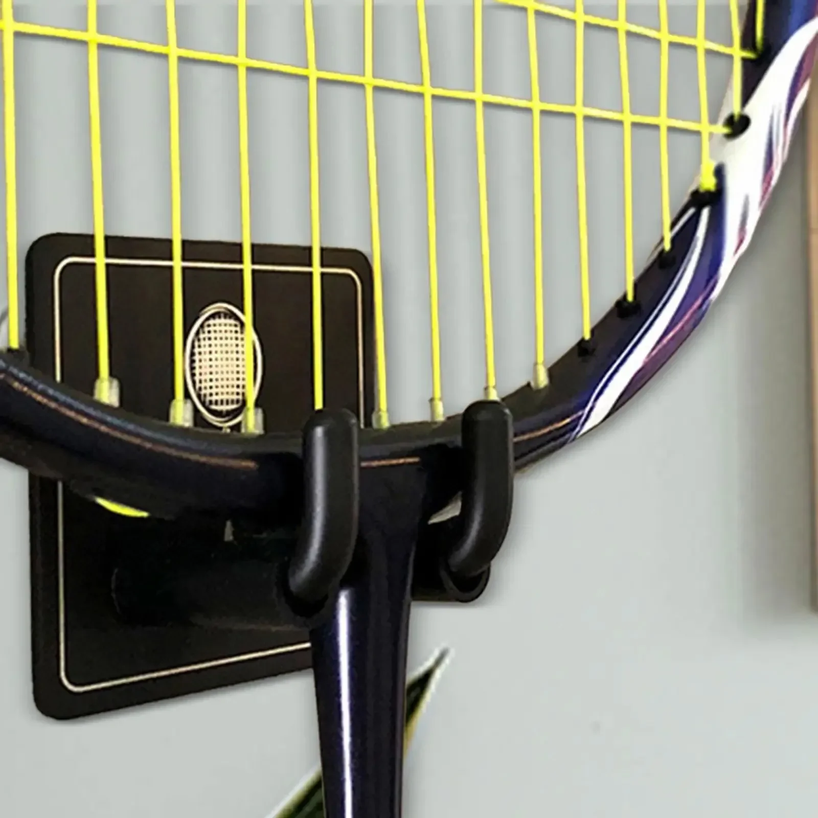 2x Wall Mounted Racket Holder Tennis Racket Holder Badminton Stainless Steel