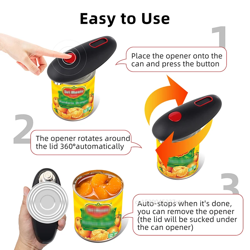 Electric Can Opener under cabinet Hide away flip up easy touch