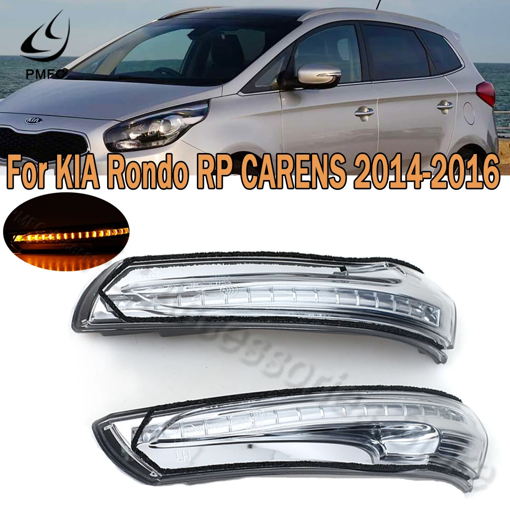 Intermitente Lateral Luz LED Para Señal De Giro De Espejo Retrovisor De Coche, Luz Indicadora Para KIA Para Rondo Para CARENS 2014 2015 2016 87613-A4000 87614A4000 Luz Intermitentes ( Color : Izquierd