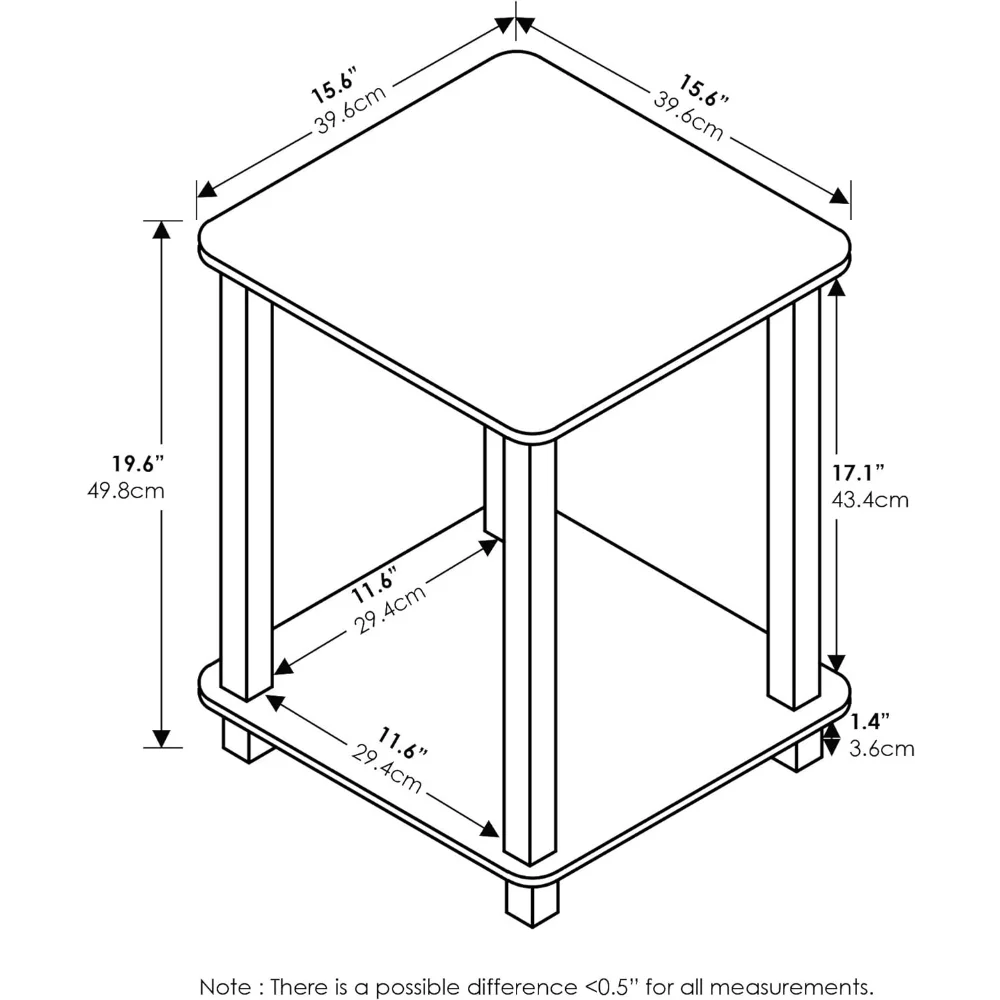 Home Kitchen Furniture Furinno Simplistic Set of 2 End Table