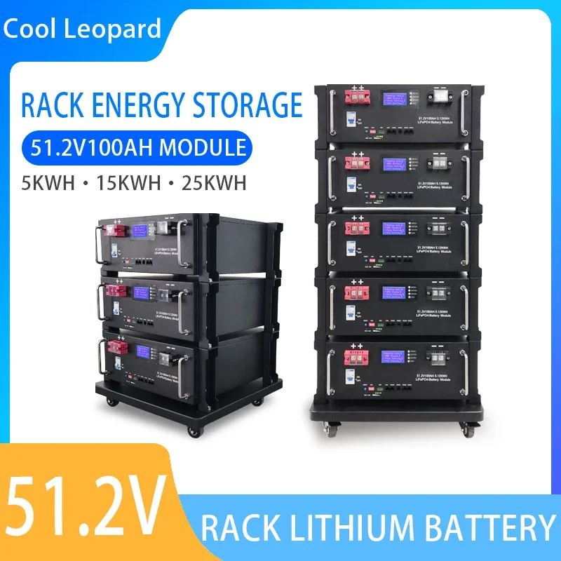 

51.2V100Ah rack-mounted 4U lithium iron phosphate battery 5KWH solar photovoltaic home energy storage large-capacity battery