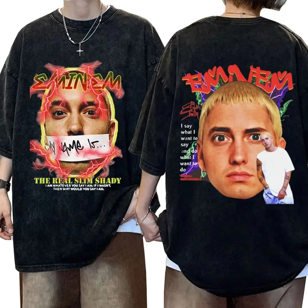 BLT T-Shirt Eminem Slim Shady Originale Ufficiale Nera Maglia Maglietta