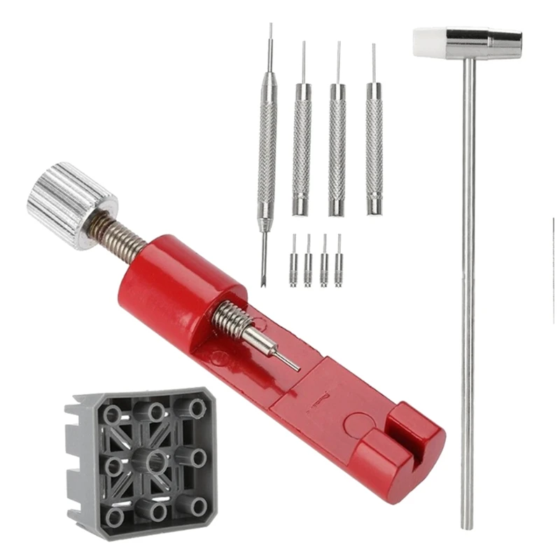 

11Pcs Watch Link & Pin Remover Kits Adjustable Remover Watch Repair Tool Metal Strap Bracelet Accessorie