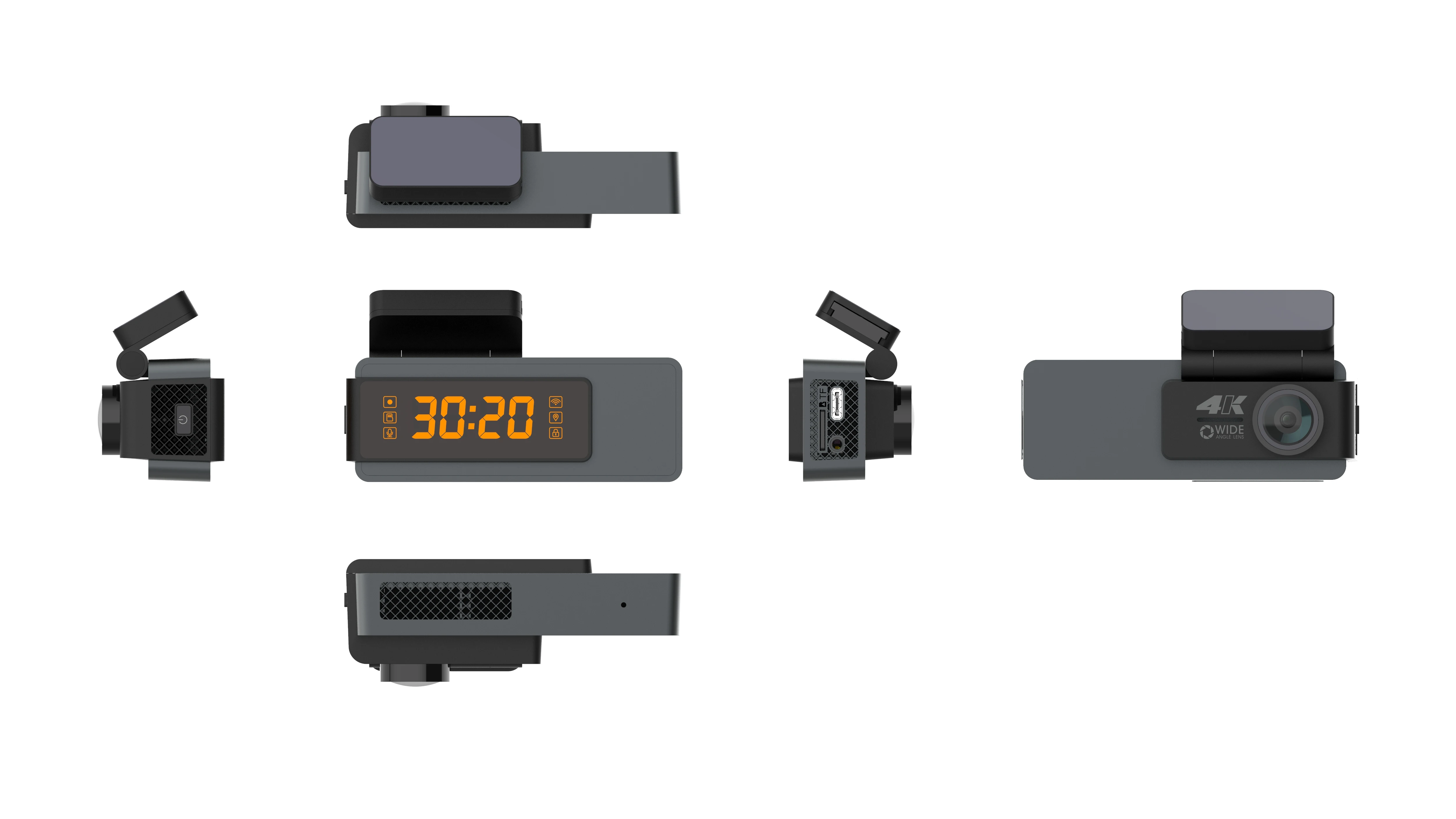 Cross-border dedicated to the new screen exquisite driving recorder 4K HD front and rear dual recording built-in WIFI night vision