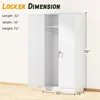 Wardrobe Closet, 72" Armoire Wardrobe Cabinet-Functional Clothes Storage with Hanging Rail, White Storage Cabinet, Metal Cabinet 5