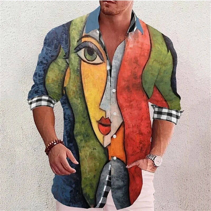 

2024 Spring Men's Casual Shirt Outdoor Street Men's Small Fashion Top Soft and Comfortable Sports Fashion Plus Size