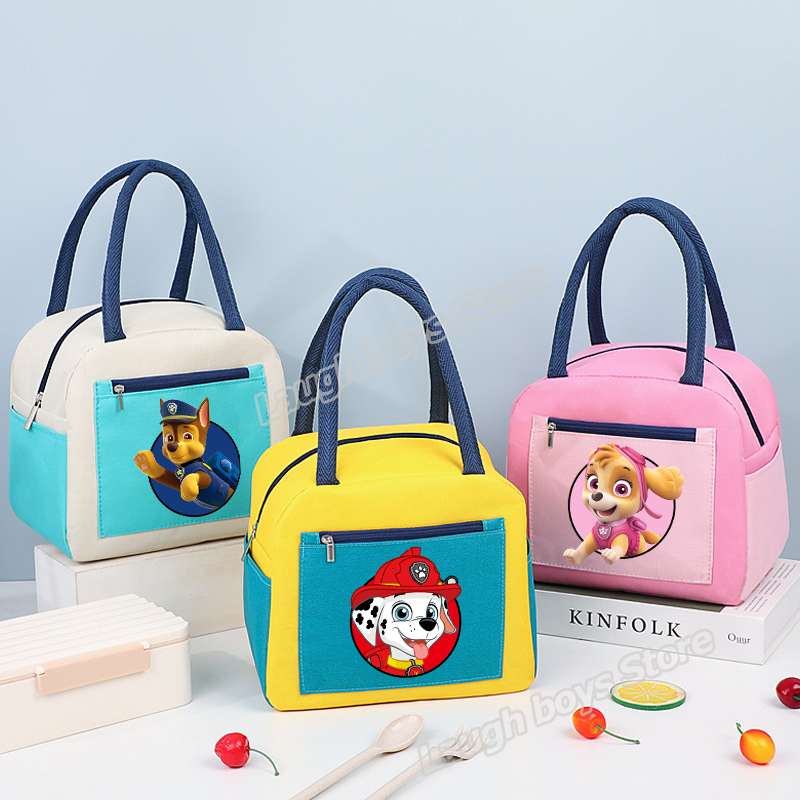 Paw Patrol Skye Lunch Bag Kids Thermal Cooler Bag Printed High Capacity Insulated Bag School Portable Lunch Box Picnic Tote Bags