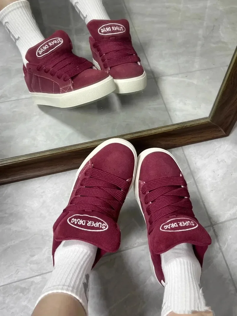 Women Casual Shoes Fashion Low Cut Lace-Up Leisure Sneakers Outdoor Comfortable Non-Slip Female Flats Trainers 35-40 4