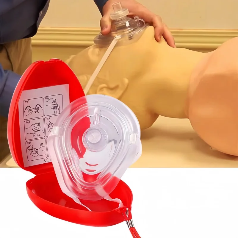 1pcs Medical CPR Rescue Mask Adult Child Pocket Resuscitator Outdoor First Aid Cardiac Rescue Mask Survival Equipment