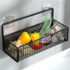 Multifunctional Bathroom Organiser Toiletries Organiser No-Punch Bathroom Shelf Bathroom Kitchen Wall Mount Storage Rack 2