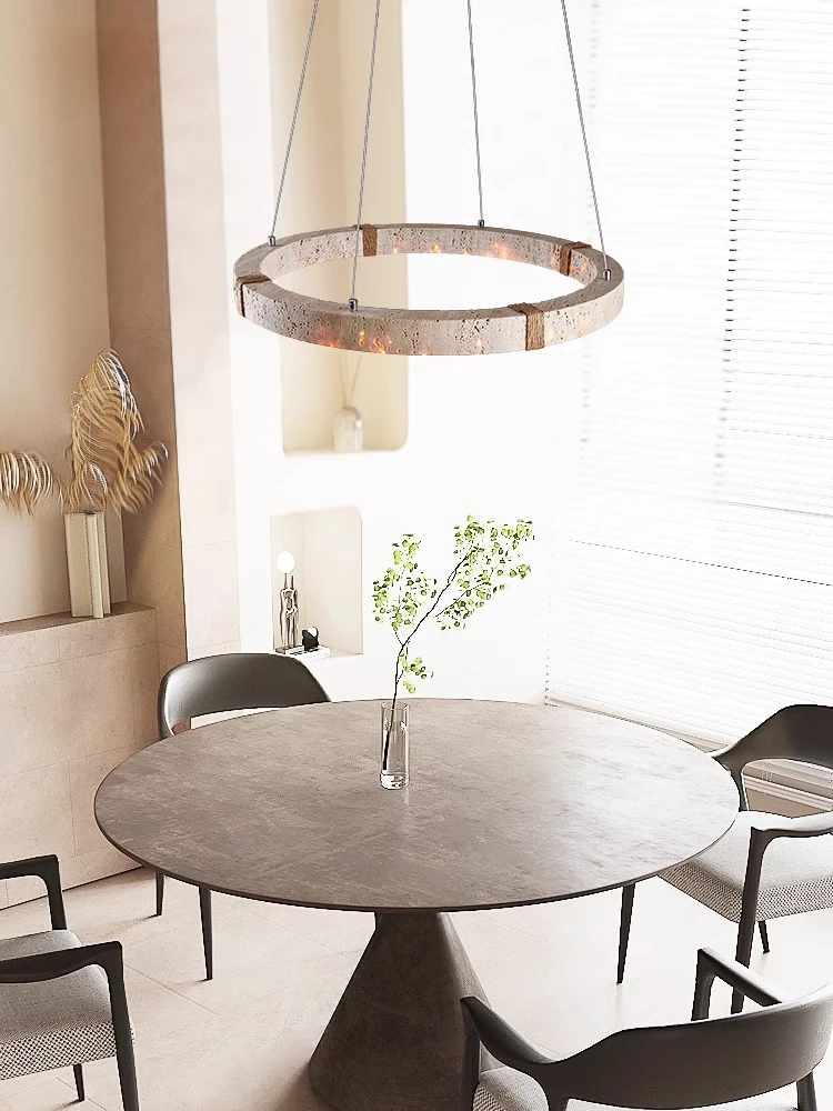 Home Decoration Round Stone Chandelier Lighting For Dinning Room