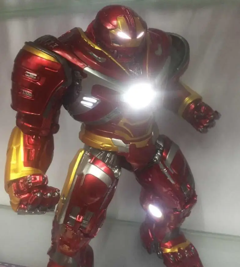 Marvel Avengers Hulkbuster Con Luce A Led 20Cm Ironman Hulk Super Hero Pvc Action Figure Model Toys Con Cavo Di Ricarica