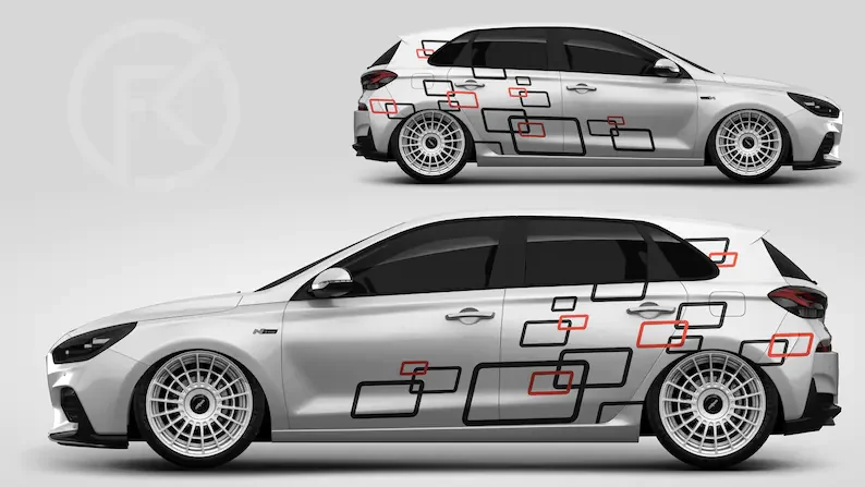 

Автомобильная наклейка QuadDekor, универсальный Стайлинг WrapCar #135
